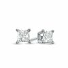 Thumbnail Image 0 of Celebration Ideal 1/2 CT. T.W. Princess-Cut Diamond Solitaire Stud Earrings in 14K White Gold (K/I1)