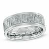 Thumbnail Image 0 of Men's 8.0mm Carbon Fiber Inlay Comfort Fit Titanium Wedding Band - Size 10