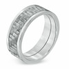 Thumbnail Image 2 of Men's 8.0mm Carbon Fiber Inlay Comfort Fit Titanium Wedding Band - Size 10