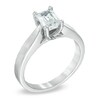 Thumbnail Image 2 of Celebration Ideal 1 CT. Emerald-Cut Certified Diamond Solitaire Engagement Ring in 14K White Gold (J/SI2)