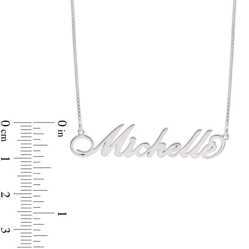 Script Name Necklace in Sterling Silver (10 Alpha Characters) Zales