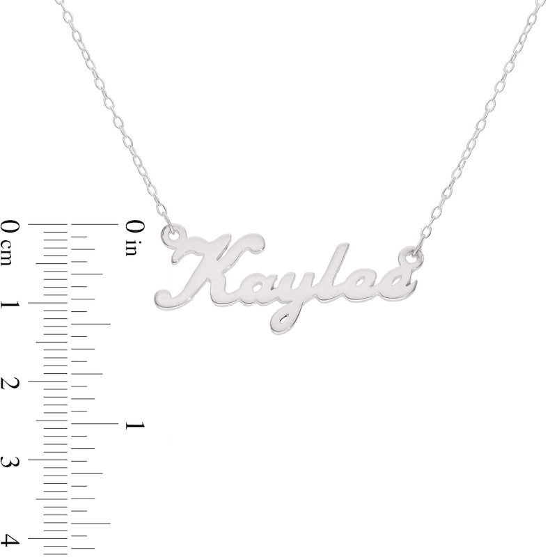 Bold Script Name Necklace in Sterling Silver (10 Characters)