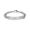 Thumbnail Image 2 of Men's ID Curb Bracelet in Stainless Steel (10 Characters) - 9.0"
