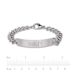 Thumbnail Image 3 of Men's ID Curb Bracelet in Stainless Steel (10 Characters) - 9.0"