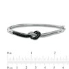 Thumbnail Image 2 of 1/2 CT. T.W. Enhanced Black and White Diamond Knot Bangle in Sterling Silver