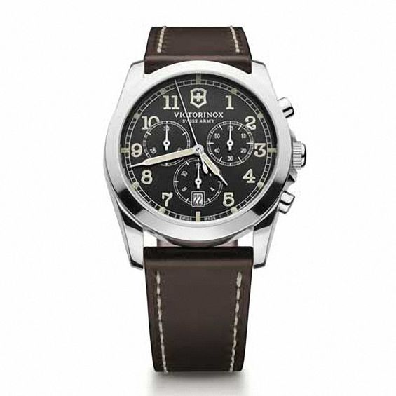 Men's Victorinox Swiss Army Infantry Chronograph Strap Watch with Black Dial (Model