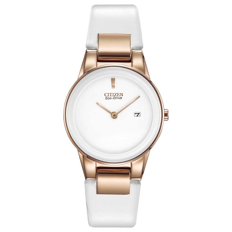 Main Image 1 of Ladies' Citizen Eco-Drive Watch with White Dial (Model: GA1053-01A)