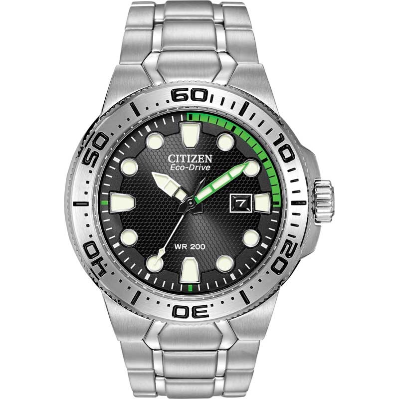Main Image 1 of Men's Citizen Eco-Drive® Scuba Fin Watch with Black Dial (Model: BN0090-52E)
