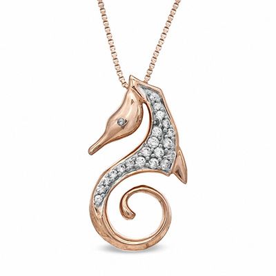 1/6 CT. T.W. Diamond Seahorse Pendant 