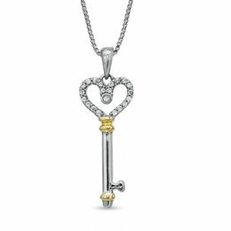 Zales rose gold key necklace hotsell