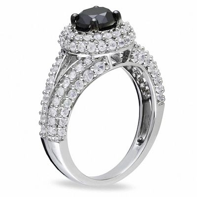 Details about   1.95 Ct Silver Round Shape Black Diamond Solitaire Ring Awesome Quality AAA