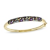 Thumbnail Image 1 of Multi-Gemstone Bangle in Sterling Silver with 18K Gold Plate - 7.25"