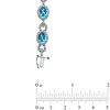 Thumbnail Image 3 of Oval Blue Topaz and Lab-Created White Sapphire Bracelet in Sterling Silver - 7.25"