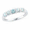 Thumbnail Image 0 of Aquamarine Five Stone Band in 10K White Gold