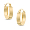 Thumbnail Image 1 of Small Oval Band Hoop Earrings in 14K Gold