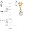 Thumbnail Image 1 of Child's Crystal Ball Drop Earrings in 14K Gold