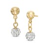 Thumbnail Image 1 of Child's Crystal Ball Drop Earrings in 14K Gold