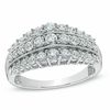 Thumbnail Image 1 of 1 CT. T.W. Diamond Vintage-Style Multi-Row Anniversary Band in 10K White Gold