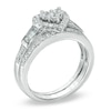 Thumbnail Image 2 of 7/8 CT. T.W. Diamond Heart Cluster Bridal Set in 14K White Gold