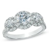 Thumbnail Image 1 of 2 CT. T.W. Certified Diamond Three Stone Engagement Ring in 14K White Gold (I/I1)