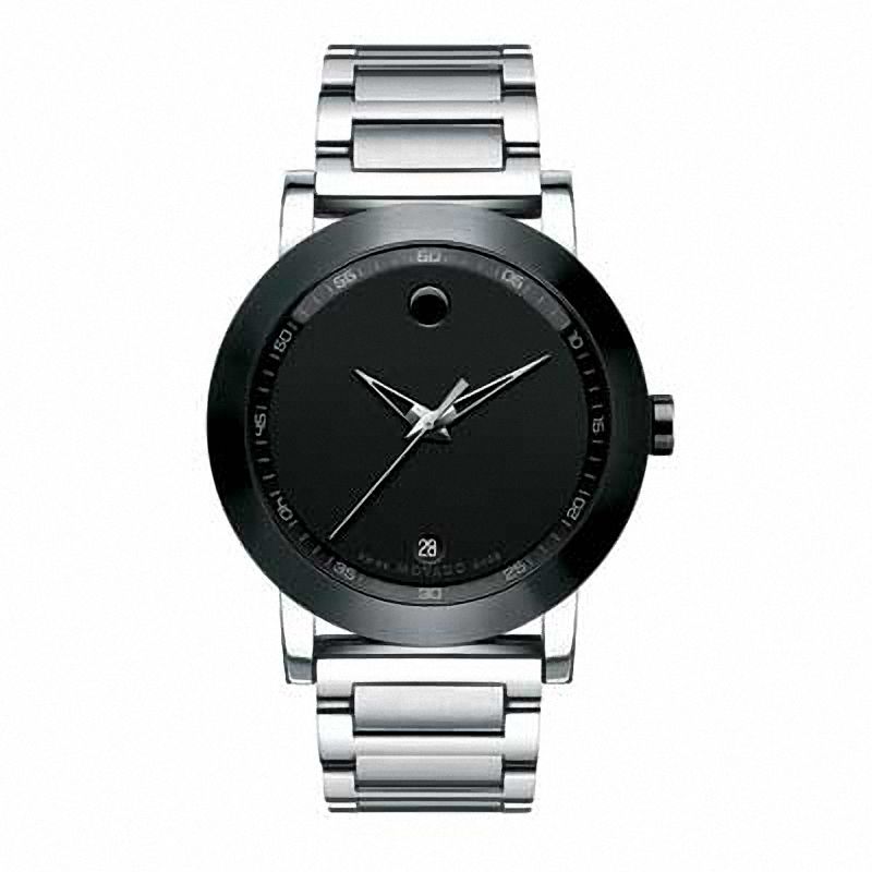 Men's Movado Museum Watch with Black Dial (Model: 606604)