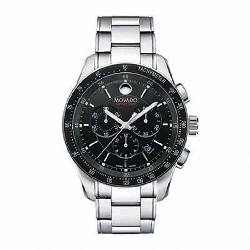 Main Image 1 of Men's Movado Series 800® Chronograph Watch with Black Dial (Model 2600094)