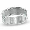 Thumbnail Image 1 of 8.0mm Satin Stepped Edge Comfort Fit Titanium Band - Size 10