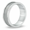 Thumbnail Image 2 of 8.0mm Satin Stepped Edge Comfort Fit Titanium Band - Size 10