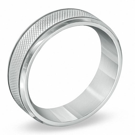 7.0mm Snakeskin Textured Stainless Steel Band - Size 10