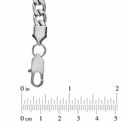 Zales Men's Stainless Steel Curb Necklace and Bracelet Set - 22\