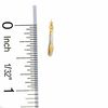 Thumbnail Image 2 of Medium Textured Hoop Earrings in 14K Two-Tone Gold