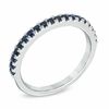 Thumbnail Image 1 of Vera Wang Love Collection Blue Sapphire Wedding Band in 14K White Gold