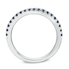 Thumbnail Image 2 of Vera Wang Love Collection Blue Sapphire Wedding Band in 14K White Gold