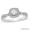 Thumbnail Image 0 of Celebration Fire® 1/2 CT. T.W. Diamond Vintage-Style Twist Engagement Ring in 14K White Gold (H-I/SI1-SI2)