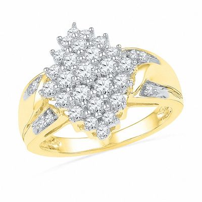 zales diamond cluster rings