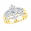 Thumbnail Image 1 of 1 CT. T.W. Marquise Diamond Frame Bridal Set in 10K Gold
