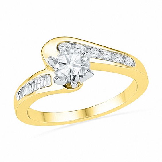 1-1/4 CT. T.w. Diamond Swirl Bridal Set in 10K Gold