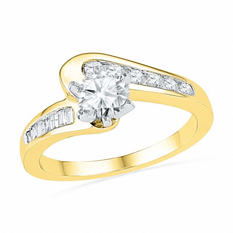 1-1/4 CT. T.W. Diamond Swirl Bridal Set in 10K Gold