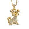 Thumbnail Image 0 of AVA Nadri Crystal Dog Pendant in Brass with 18K Gold Plate - 16"