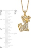 Thumbnail Image 2 of AVA Nadri Crystal Dog Pendant in Brass with 18K Gold Plate - 16"