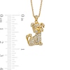 Thumbnail Image 1 of AVA Nadri Crystal Dog Pendant in Brass with 18K Gold Plate - 16"