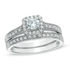 Thumbnail Image 0 of 1/2 CT. T.W. Diamond Square Frame Bridal Set in 10K White Gold