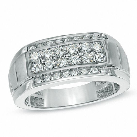 Men's 1 CT. T.w. Diamond Ring in 10K White Gold