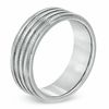 Thumbnail Image 2 of Triton 8.0mm Comfort Fit Stainless Steel Wedding Band - Size 10