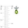 Thumbnail Image 4 of Pear-Shaped Peridot and Lab-Created White Sapphire Pendant, Ring and Earrings Set in Sterling Silver - Size 7