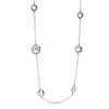 Thumbnail Image 0 of Multi-Gemstone Fashion Necklace in Sterling Silver - 20"