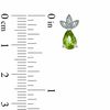 Thumbnail Image 4 of Pear-Shaped Peridot and Lab-Created White Sapphire Pendant, Ring and Earrings Set in Sterling Silver - Size 7