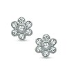 Thumbnail Image 1 of AVA Nadri Crystal Flower Stud Earrings in White Rhodium Brass