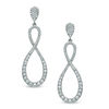 Thumbnail Image 0 of AVA Nadri Crystal Infinity Earrings in White Rhodium Brass