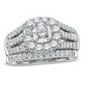 Thumbnail Image 1 of 1-1/2 CT. T.W. Diamond Split Shank Bridal Set in 14K White Gold